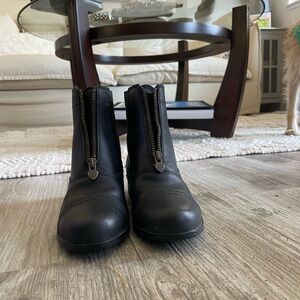 Ariat Leather Riding Boots with front Zipper